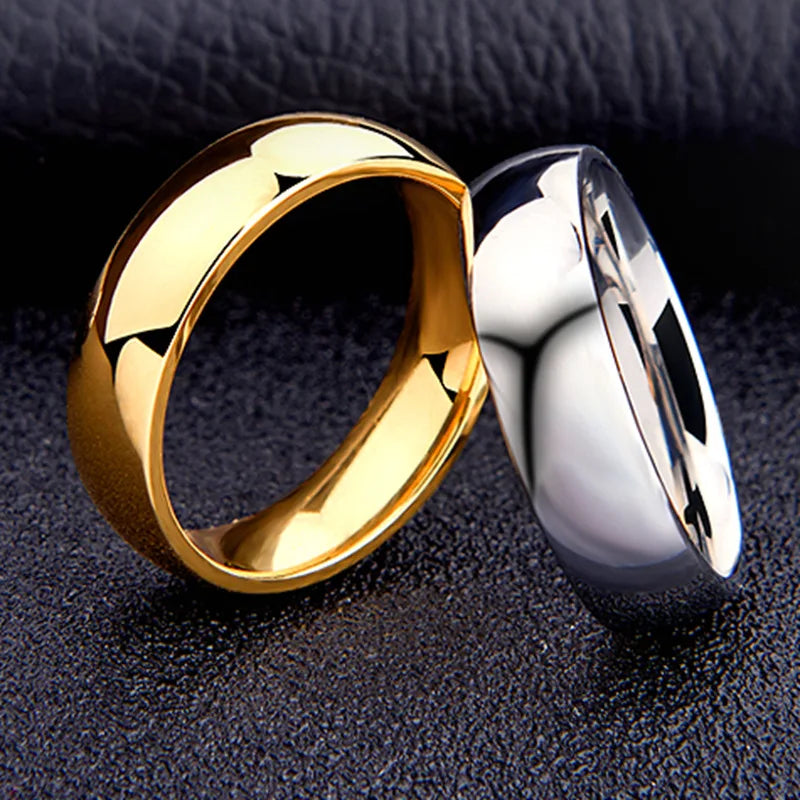 Bague Couple Acier Brillant