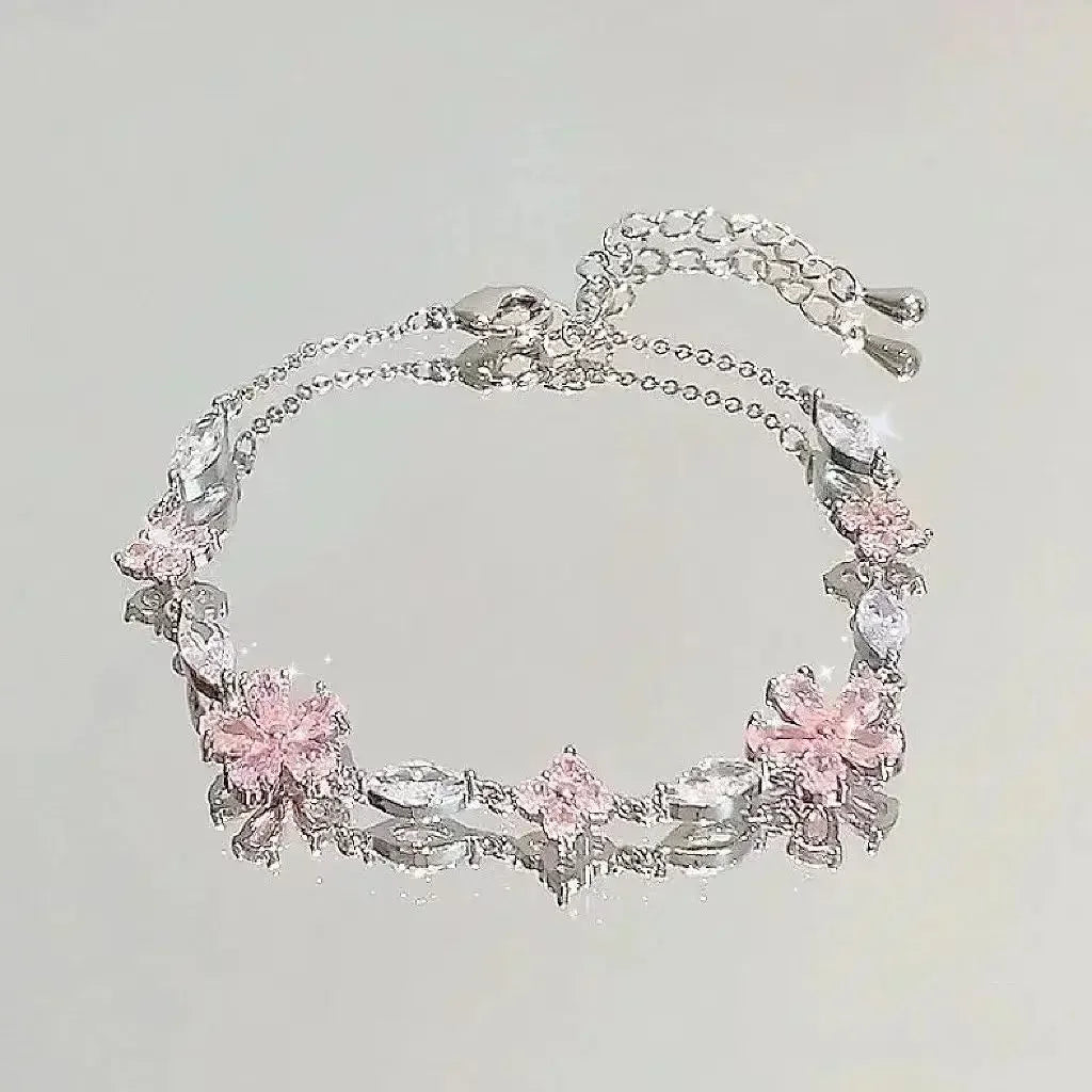 Bracelet Fleur de Cerisier Rose
