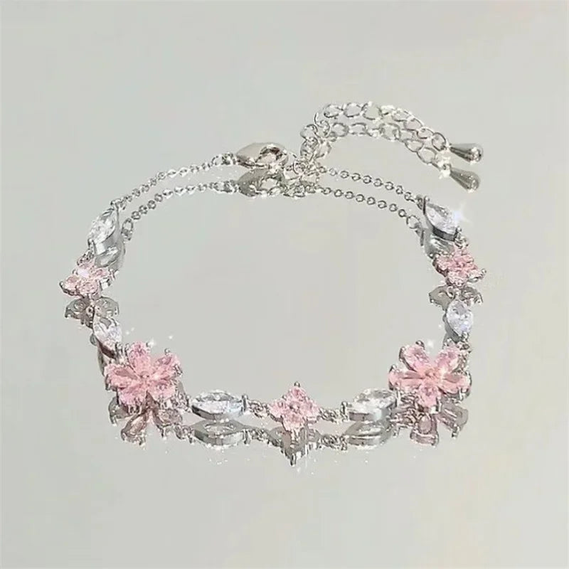 Bracelet Fleur de Cerisier Rose