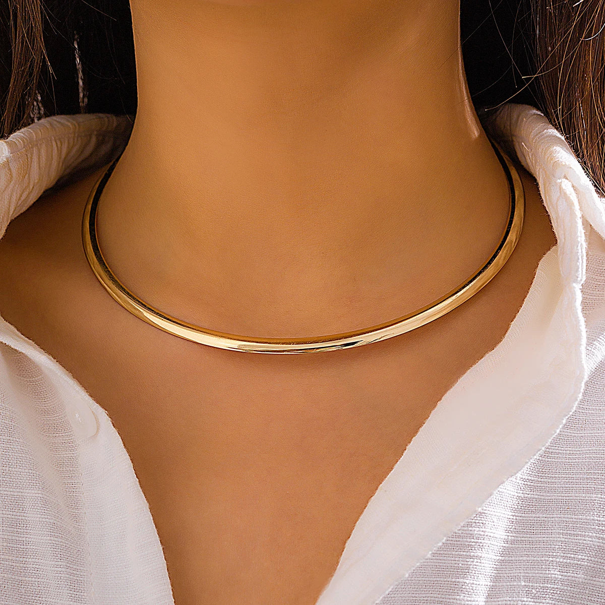 Collier Choker Métal Vintage Femme